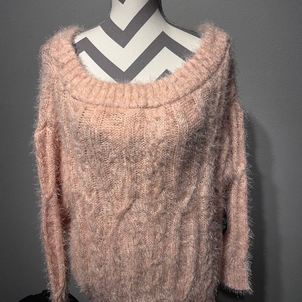 pink oversized knit Sweater - large - forever 21